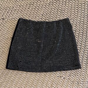 Edikted Black and White Checkered Mini Skirt